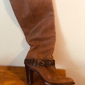 Cole Haan Brown Suede Heeled Boots 9